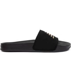 Klapki damskie New Balance SWM200K3 – czarne. Czarne klapki damskie New Balance, na lato, bez wzorów, klasyczne, bez obcasa, bez zapięcia. Za 99.99 zł.