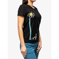 Koszulka bawełniana damska Edelrid Wo Rope T-Shirt II. Czarne koszulki sportowe damskie EDELRID, bez wzorów, z bawełny, bez ramiączek. Za 150.99 zł.