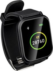 Zegarek sportowy Umbro Opaska zegarek monitorujący czarny kwadratowy Umbro. Brązowe zegarki smartwatch Umbro, bez wzorów. Za 176.49 zł.
