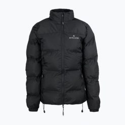 Kurtka ocieplana damska BERGSON Snowy Wolf Micro-Therm. Czarne kurtki sportowe damskie Bergson, bez wzorów, z puchu, bez ramiączek, bez kaptura, trekkingowe. Za 379.99 zł.