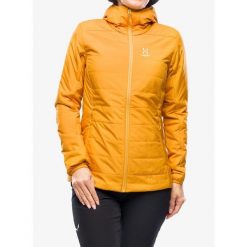 Kurtka ocieplana damska Haglofs Mimic Silver Hood. Żółte kurtki sportowe damskie Haglöfs, bez wzorów, bez ramiączek, bez kaptura, trekkingowe. Za 533.05 zł.
