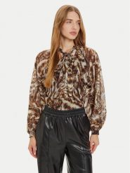 Liu Jo Bluzka WF4151 T4184 Brązowy Regular Fit. Brązowe bluzki damskie Liu Jo, bez wzorów, z syntetyku, bez kołnierzyka, bez ramiączek. Za 379.99 zł.