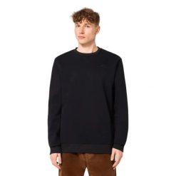 Bluza bez kaptura Męska Oakley Relax Crew Sweatshirt 2.0. Czarne bluzy męskie Oakley, l, bez wzorów, casualowe, bez ramiączek, bez kaptura. Za 174.99 zł.