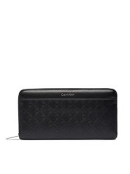 Calvin Klein Portfel Emblem Aop Embossed Long Wallet LV04F1097G Czarny. Czarne portfele damskie Calvin Klein, ze skóry. Za 329.99 zł.