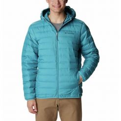 Kurtka Turystyczna Puchowa Męska Columbia Lake 22 Down Hooded Jacket. Zielone kurtki męskie Columbia, m, bez wzorów, z puchu, sportowe, bez kaptura. Za 616.99 zł.