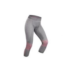 Legginsy narciarskie 900 XWARM damskie. Szare legginsy damskie WED'ZE, bez wzorów, z elastanu. Za 179.99 zł.