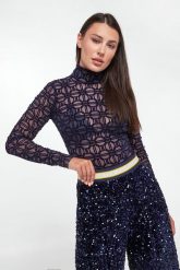 Body damskie tiulowe ELISABETTA FRANCHI. Body Elisabetta Franchi, bez wzorów, z tiulu. W wyprzedaży za 798.85 zł.