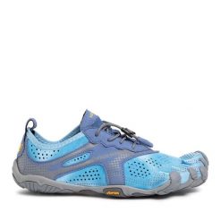 Buty do biegania Vibram Fivefingers. Niebieskie obuwie sportowe damskie Vibram Fivefingers, bez wzorów, bez zapięcia, do biegania, vibram fivefingers. Za 409.99 zł.