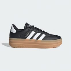Buty VL Court Bold. Czarne obuwie sportowe damskie Adidas, bez wzorów, bez zapięcia. Za 342.75 zł.