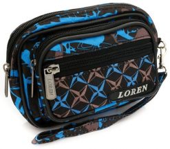 Saszetka na pasek do spodni Loren czarna S02-600D-1. Czarne saszetki i nerki męskie Loren, z tkaniny. Za 9.80 zł.