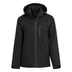 Kurtka narciarska damska Whistler Jada W-PRO 15000. Czarne kurtki sportowe damskie Whistler, na zimę, bez wzorów, z elastanu, bez ramiączek, bez kaptura, narciarskie. Za 589.99 zł.