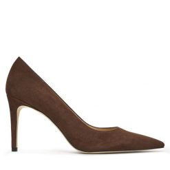 Szpilki Stuart Weitzman. Brązowe szpilki damskie Stuart Weitzman, bez wzorów, bez obcasa, na szpilce, bez zapięcia. Za 1,849.00 zł.