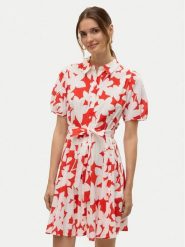 Vero Moda Sukienka koszulowa Dicthe 10303728 Czerwony Regular Fit. Czerwone sukienki damskie Vero Moda, m, bez wzorów, z bawełny, bez kołnierzyka, bez ramiączek, koszulowe. Za 209.99 zł.