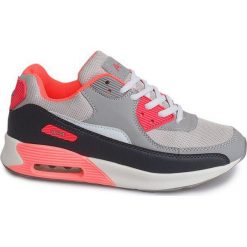 Sportowe trampki Neon B306A-1. Szare trampki i tenisówki damskie ButyModne, bez wzorów, z materiału, bez zapięcia. Za 84.99 zł.