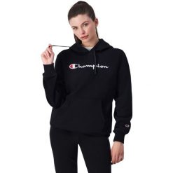 Bluza damska Champion Hooded 117529. Czarne bluzy damskie Champion, m, bez wzorów, z bawełny, klasyczne, bez ramiączek, z kapturem. Za 207.99 zł.