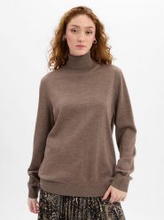 JOOP! sweter z wełny merino Mężczyźni wełna ze strzyży brązowy, L. Brązowe swetry męskie JOOP!, l, bez wzorów, z dzianiny, bez kołnierzyka, bez ramiączek. Za 499.95 zł.