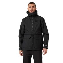 Kurtka Helly Hansen patrol transition. Czarne kurtki męskie Helly Hansen, s, bez wzorów, bez ramiączek, bez kaptura, trekkingowe. Za 883.00 zł.