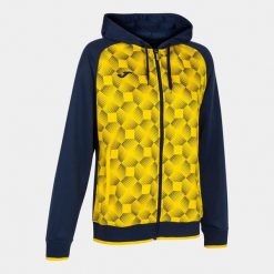 Bluza do piłki nożnej damska Joma Supernova III rozpinana. Niebieskie bluzy damskie Joma, xs, z aplikacjami, z poliesteru, bez ramiączek. Za 99.85 zł.