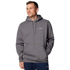 Bluza dresowa sportowa męska Meridian Creek Hoodie. Szare bluzy sportowe męskie Columbia, l, bez wzorów, z bawełny, bez kaptura. Za 249.99 zł.