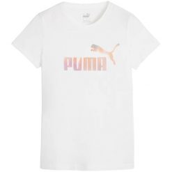 T-shirt Damski ESS+ Summer Daze. Białe t-shirty damskie Puma, m, bez wzorów, sportowe, bez kołnierzyka, bez ramiączek. Za 138.99 zł.