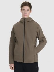 KURTKA MĘSKA 4F SOFTSHELL WIATROODPORNA Z KAPTUREM BRĄZOWA. Brązowe kurtki męskie 4F, l, bez wzorów, z softshellu, z kapturem. Za 299.99 zł.