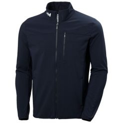 Kurtka Helly Hansen crew softshell 2.0. Niebieskie kurtki męskie Helly Hansen, s, bez wzorów, z elastanu, bez kaptura, żeglarskie. Za 421.99 zł.