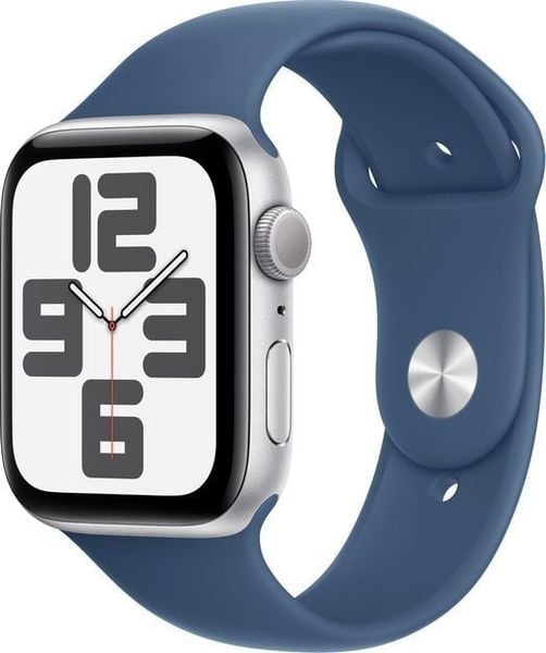Smartwatch Apple Watch SE GPS 44mm Silver Alu Sport M/L Granatowy (MXER3QN/A). Niebieskie zegarki smartwatch Apple, bez wzorów. Za 1,193.17 zł.