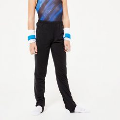 Spodnie do gimnastyki sportowej męskie Domyos. Czarne spodnie sportowe męskie DOMYOS, m, bez wzorów, z elastanu, na jogę i pilates. W wyprzedaży za 59.99 zł.
