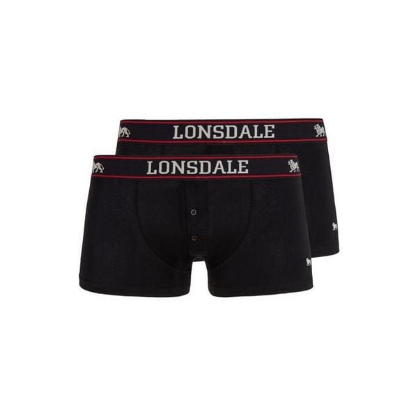Bokserki Lonsdale Oakworth. Czarne bokserki męskie Lonsdale, bez wzorów, z materiału. Za 128.00 zł.