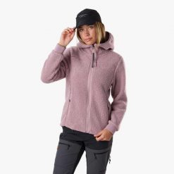 Bluza polarowa hiking damska Swedemount Lofoten Pile Jacket wodoodporna. Fioletowe bluzy damskie SWEDEMOUNT, bez wzorów, z polaru, sportowe, bez ramiączek, bez kaptura. Za 399.99 zł.
