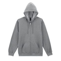 Męska Bluza Z Kapturem Softstyle Midweight Full Zip. Szare bluzy męskie GILDAN, m, bez wzorów, bez ramiączek, z kapturem. Za 121.99 zł.