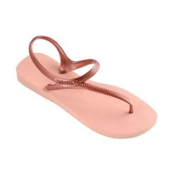 Klapki Havaianas Model Flash Urban Kolor Rose. Czerwone klapki damskie Havaianas, bez wzorów, z gumy, sportowe, bez obcasa, bez zapięcia. Za 83.99 zł.
