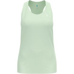Bluza damska Odlo ESSENTIAL Tank crew neck. Zielone bluzy damskie ODLO, bez wzorów, bez ramiączek, bez kaptura. W wyprzedaży za 134.99 zł.