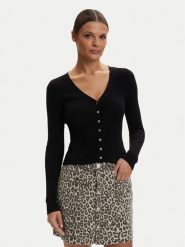 ONLY Kardigan Mist 15363392 Czarny Slim Fit. Czarne kardigany damskie ONLY, s, bez wzorów, z syntetyku, bez kołnierzyka. Za 129.99 zł.