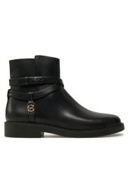 MICHAEL Michael Kors Botki 40F4ABME5L Czarny. Czarne botki damskie MICHAEL Michael Kors, bez wzorów, ze skóry, bez obcasa, na płaskiej podeszwie, bez zapięcia. Za 769.99 zł.