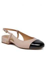 MICHAEL Michael Kors Sandały Perla Flex Sling Flat 40R4PLFP1L Różowy. Czerwone sandały damskie MICHAEL Michael Kors, bez wzorów, ze skóry, bez obcasa, na słupku, bez zapięcia. W wyprzedaży za 559.99 zł.