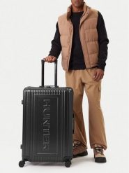 Hunter Walizka duża CWBEO-HUNTER-L-001-08 Czarny. Czarne walizki męskie Hunter, bez wzorów, z tworzywa sztucznego, duże. Za 399.99 zł.