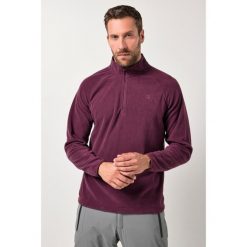 Męski Półgolf z polaru outdoorowy Belly Fit kołnierz z zamkiem. Czerwone bluzy męskie JAY-PI, m, bez wzorów, z materiału, bez ramiączek, bez kaptura. Za 239.99 zł.