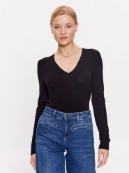 Liu Jo Sweter WF3127 MA18F Czarny Regular Fit. Czarne swetry nierozpinane damskie Liu Jo, m, bez wzorów, z wiskozy, bez kołnierzyka, bez ramiączek. Za 729.99 zł.