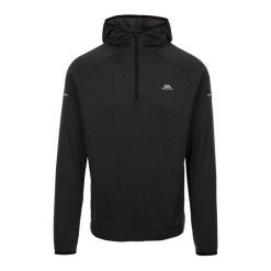 Trespass Montgo - Męska aktywna bluza z kapturem w kolorze czarnym. Czarne bluzy męskie Trespass, m, bez wzorów, sportowe, bez ramiączek, z kapturem. Za 268.99 zł.