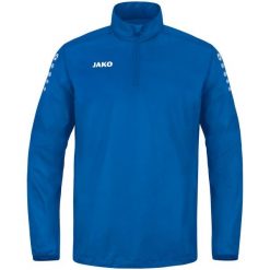 Bluza dresowa zapinana na zamek błyskawiczny Jako Team. Niebieskie bluzy damskie Jako, na zimę, bez wzorów, z dresówki, sportowe, bez ramiączek, bez kaptura. Za 259.00 zł.