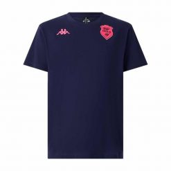 T-shirt Stade Français LA84 SFP. Niebieskie koszulki sportowe męskie Kappa, bez wzorów, bez ramiączek. Za 289.00 zł.