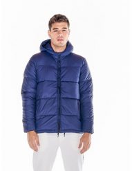 Męska kurtka z kapturem Welcome Back. Niebieskie kurtki męskie LEONE 1947 APPAREL, l, bez wzorów, z materiału, sportowe, z kapturem. Za 336.76 zł.