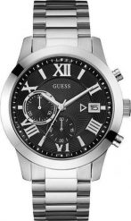 Zegarek Guess Zegarek męski Guess W0668G3 srebrny. Szare zegarki męskie Guess, z aplikacjami, srebrne. Za 869.00 zł.