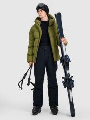 4F Spodnie narciarskie membrana 5000 męskie - czarne L. Czarne spodnie sportowe męskie 4F, l, bez wzorów, z materiału, narciarskie. Za 299.99 zł.