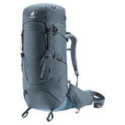 Plecak trekkingowy Deuter Aircontact Core 60+10 - graphit/shale. Niebieskie plecaki męskie Deuter, bez wzorów, sportowe. Za 1,101.99 zł.