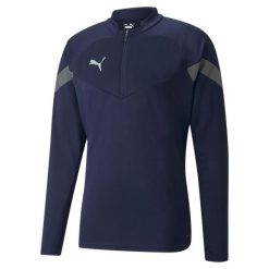 Bluza męskie Puma Teamfinal Training 14 Zip. Niebieskie bluzy męskie Puma, l, bez wzorów, z poliesteru, sportowe, bez ramiączek, bez kaptura. Za 290.00 zł.