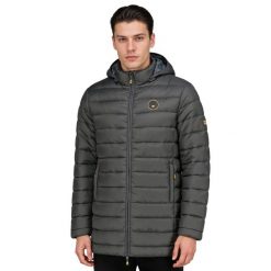 Męska codzienna kurtka puchowa GEOGRAPHICAL NORWAY AMIGOMAP LONG HOOD DB DGREY…. Szare kurtki męskie Geographical Norway, na zimę, m, bez wzorów, z materiału, z kapturem. Za 189.00 zł.