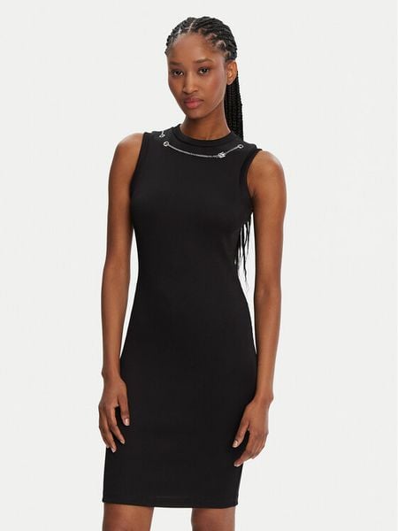 HUGO Sukienka codzienna Naloita 50530443 Czarny Slim Fit. Czarne sukienki damskie Hugo, na co dzień, m, bez wzorów, z syntetyku, bez kołnierzyka, bez ramiączek, proste. Za 339.99 zł.