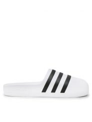 Adidas Klapki adifom adilette HQ7219 Biały. Białe klapki męskie Adidas, bez wzorów, z tworzywa sztucznego, bez zapięcia. Za 209.99 zł.